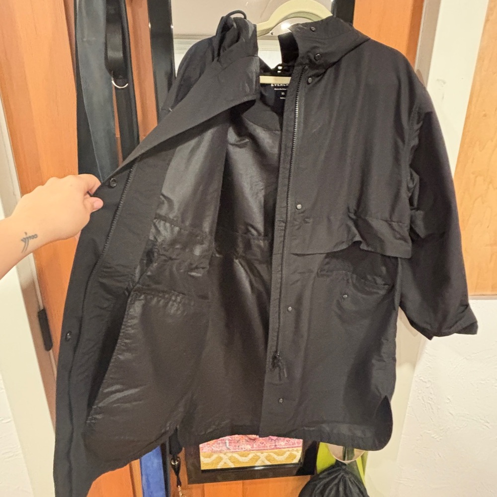 Everlane Black Rain Jacket